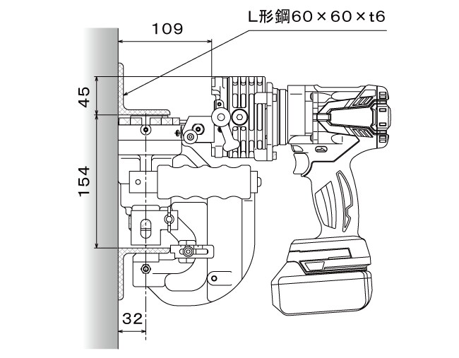 機械本体法図